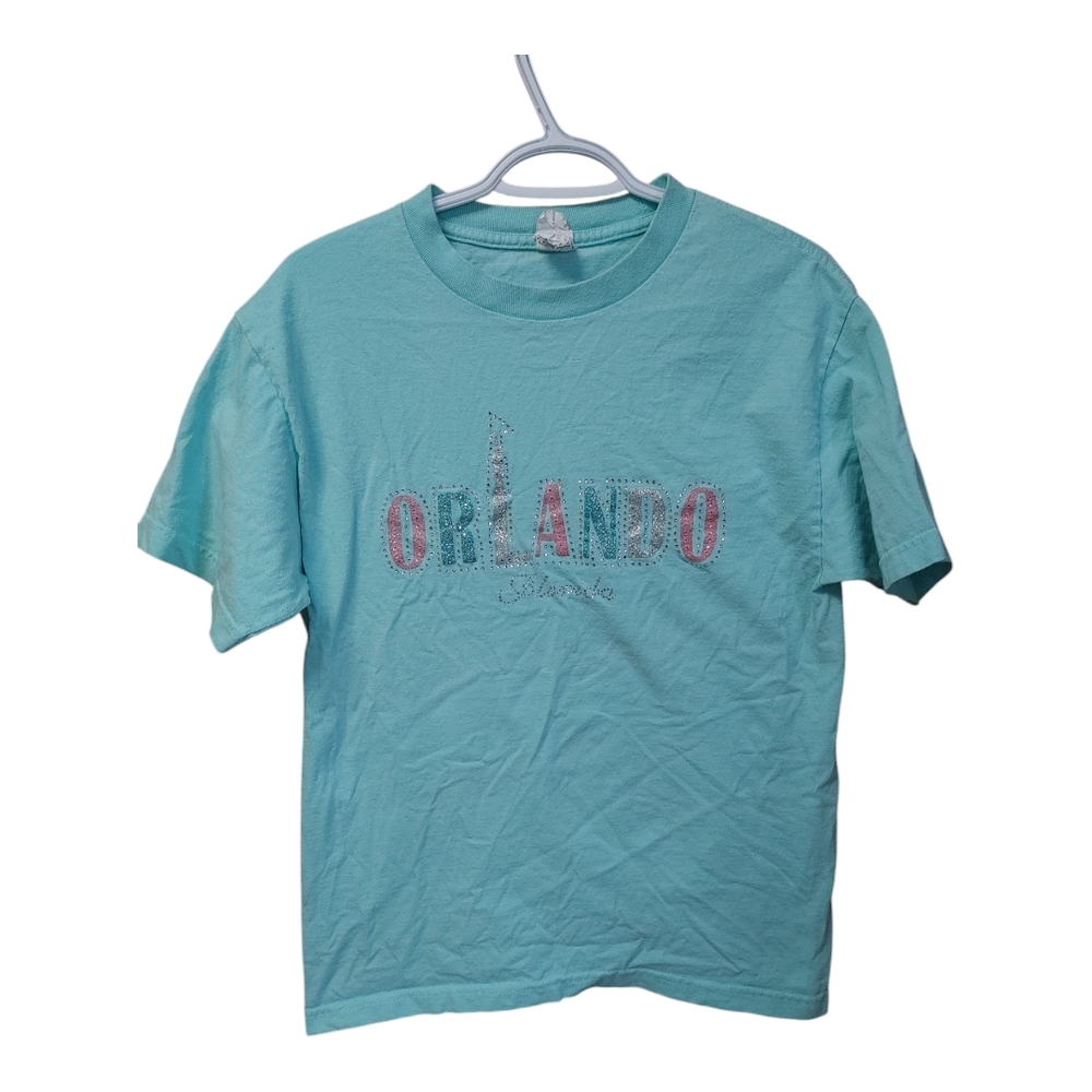 Vintage Alstyle Blue Short Sleeve Tee with Graphic Design